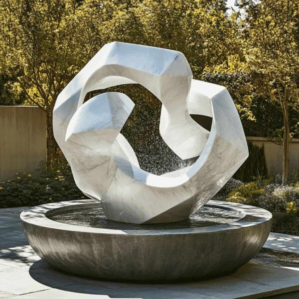 Exquisite Handcrafted Stainless Steel Sculpture with Striking Contemporary Loop Design