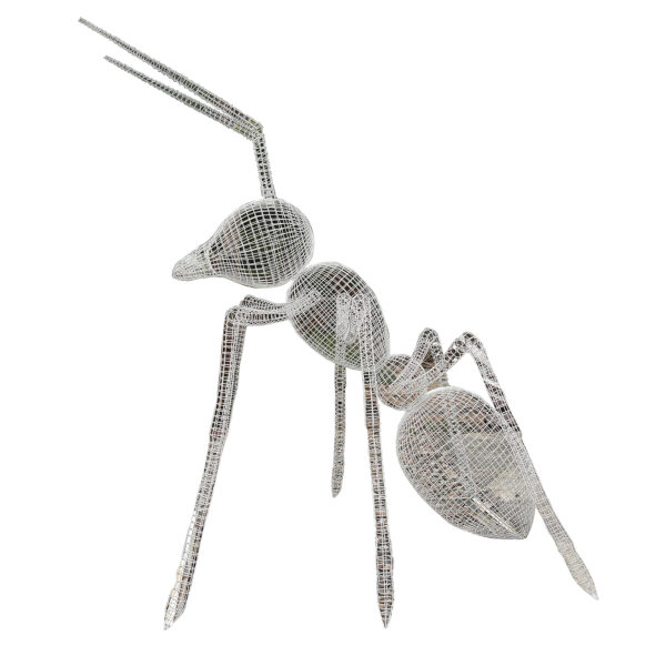 Outdoor Large Wireframe Stainless Steel Ant Statue – Modern Metal Animal Statue Art Installation for Gardens Public Spaces