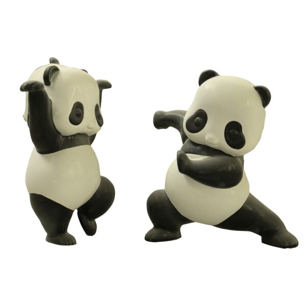 FRP Modern Fiberglass Sculpture Lovely Panda Staues Indoor Outdoor Decoration