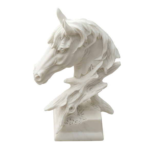 Elegant Marble Horse Head Sculpture Hand-Carved Decorative Accent for Home or Office Decoration Animal Statue