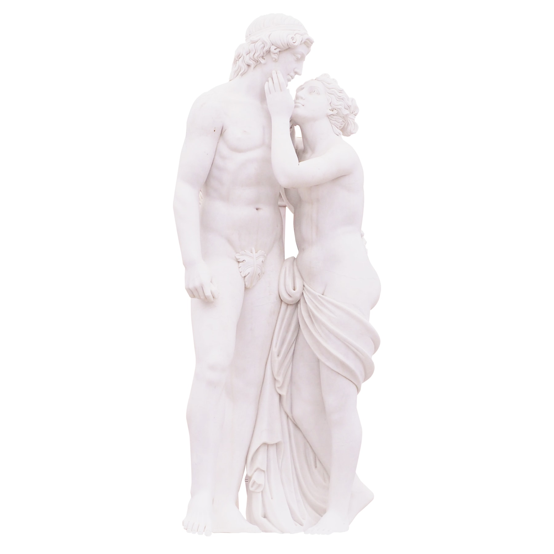 Romantic White Marble Lovers Sculpture Human Statues