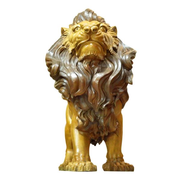 Majestic Bronze Lion Sculpture – Handcrafted Guardian of Strength and Elegance Animal Statue
